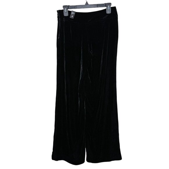 The Limited "Cassidy" style Silk Blend Black Velvet Wide Leg Pants Size 4  NWT - Picture 2 of 9